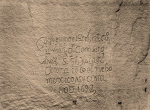 Historiallinen Espanjan ennätys valloituksesta; Inscription Rockin eteläpuoli, N. M.